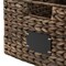 Casafield Water Hyacinth Pantry Baskets with Chalkboard Labels and Chalk Marker, Woven Storage Bin Organizers for Kitchen Shelves